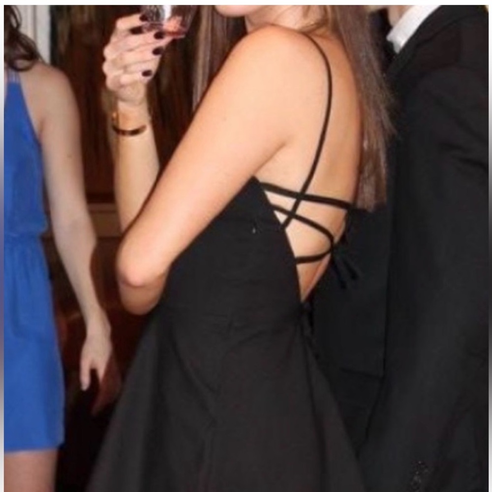 😎Tobi Black Strappy Back Women's Dress